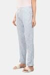 Amante Full Length Pyjama Bottom - Powder Blue Floral Print — thumbnail 2